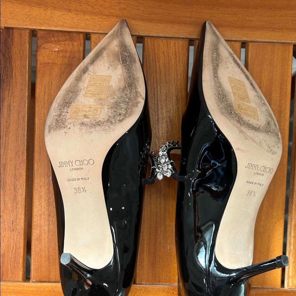 Jimmy Choo Black Patent Leather Heels - Picture 5 of 5